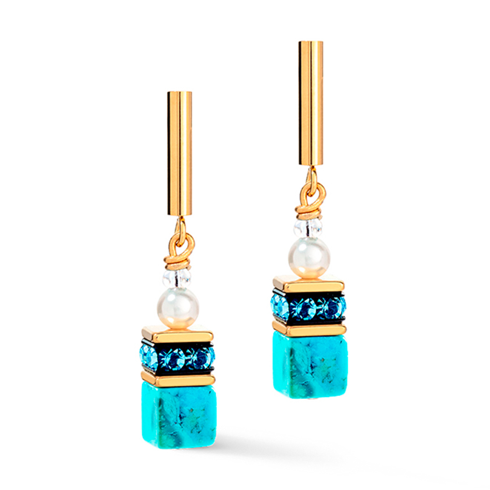 Серьги Turquoise-Gold Coeur de Lion 5086/21-0616