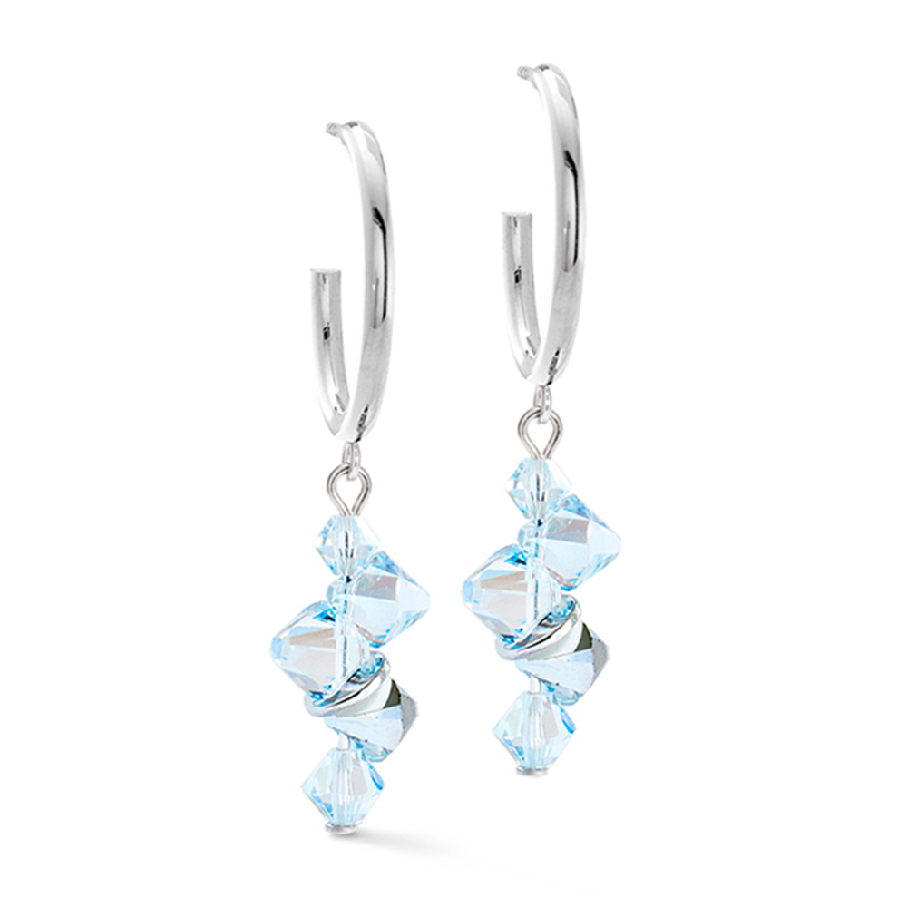 Серьги Crystal-Silver Coeur de Lion 4639/21-1817