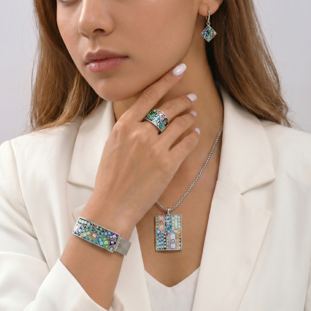 Серьги  AE01318-9 V