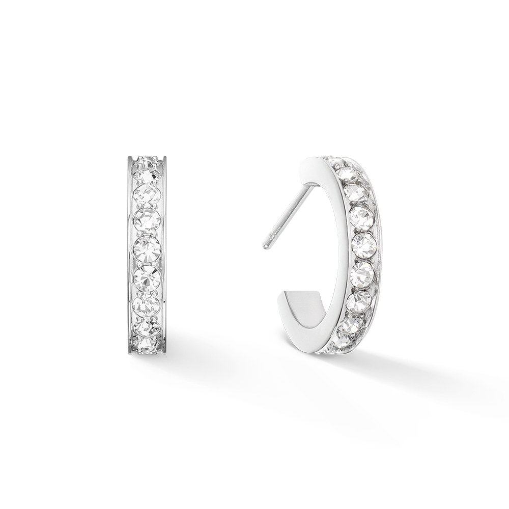 Серьги Crystal-Silver Coeur de Lion 0127/21-1817