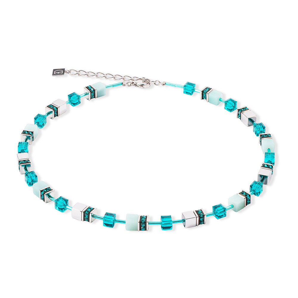 Колье Dark Green-Silver Coeur de Lion 4010/10-0548