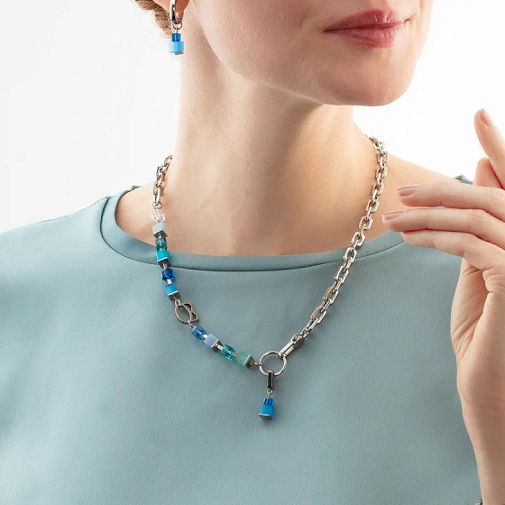 Колье Blue-Turquoise 4712/10-0706