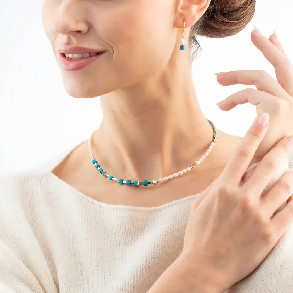 Колье Turquoise-Green Coeur de Lion 1126/10-0605