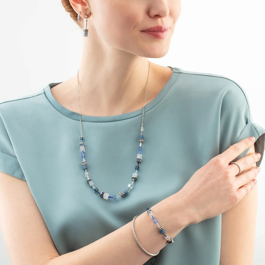 Серьги Blue-Silver Coeur de Lion 3035/21-0717