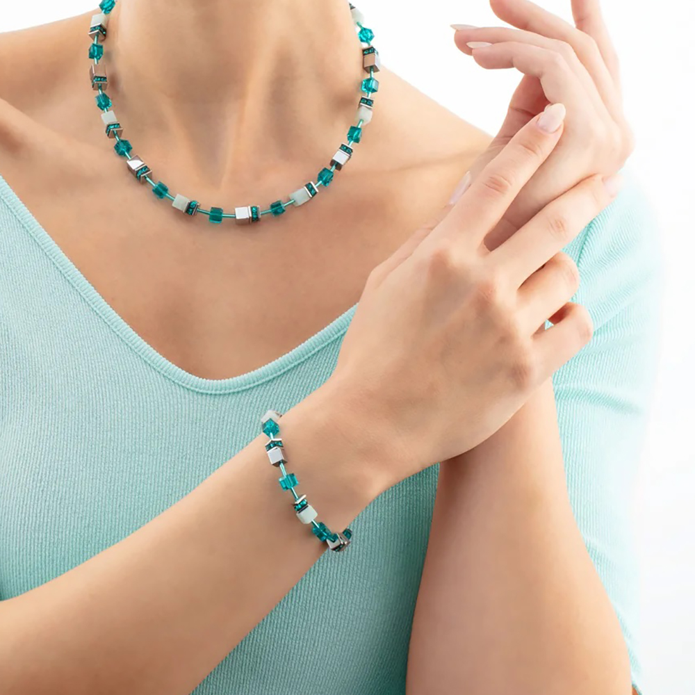 Браслет Dark Green-Silver Coeur de Lion 4010/30-0548