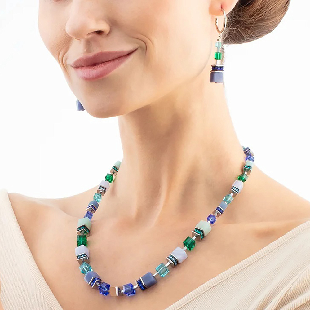 Серьги Blue-Green Coeur de Lion 3039/21-0705