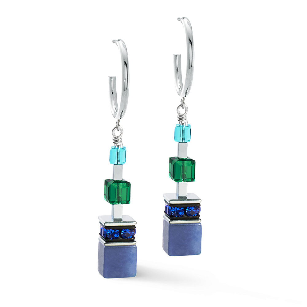 Серьги Blue-Green Coeur de Lion 3039/21-0705