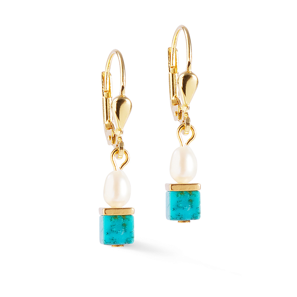 Серьги Turquoise-Green Coeur de Lion 1126/20-0605