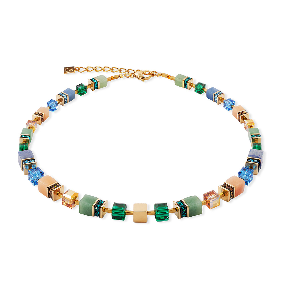 Колье Green-Blue-Peach Coeur de Lion 3039/10-0551