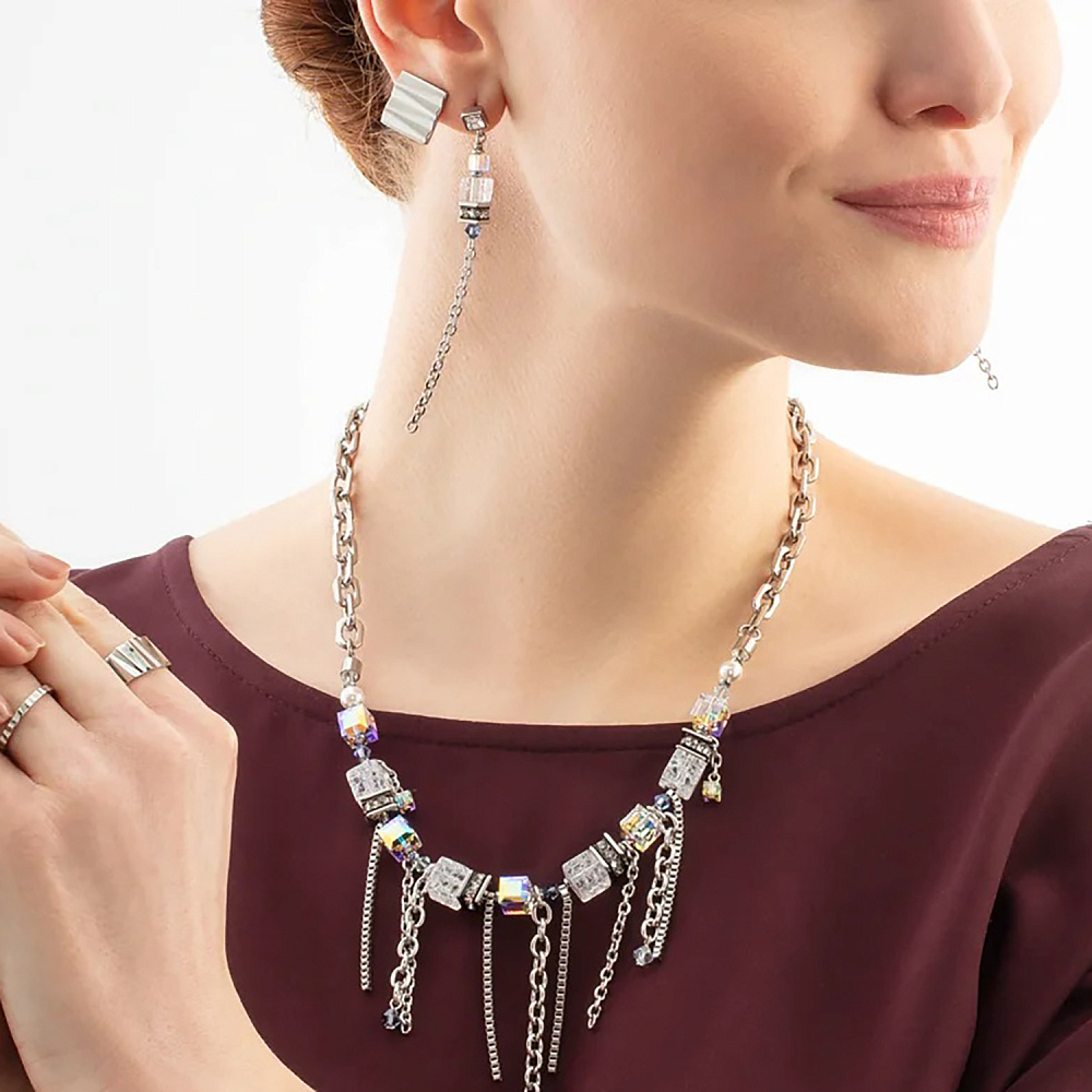 Серьги Crystal-Silver Coeur de Lion 3020/21-1817