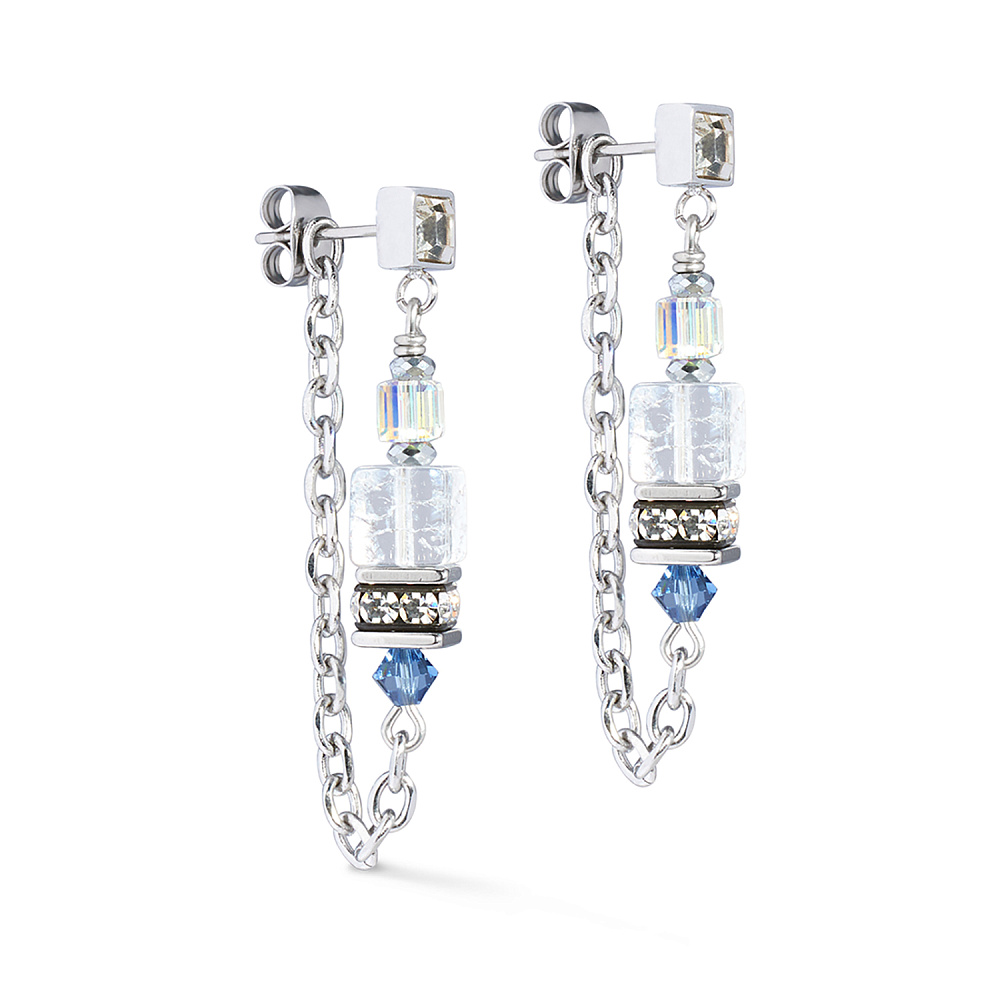 Серьги Crystal-Silver Coeur de Lion 3020/21-1817