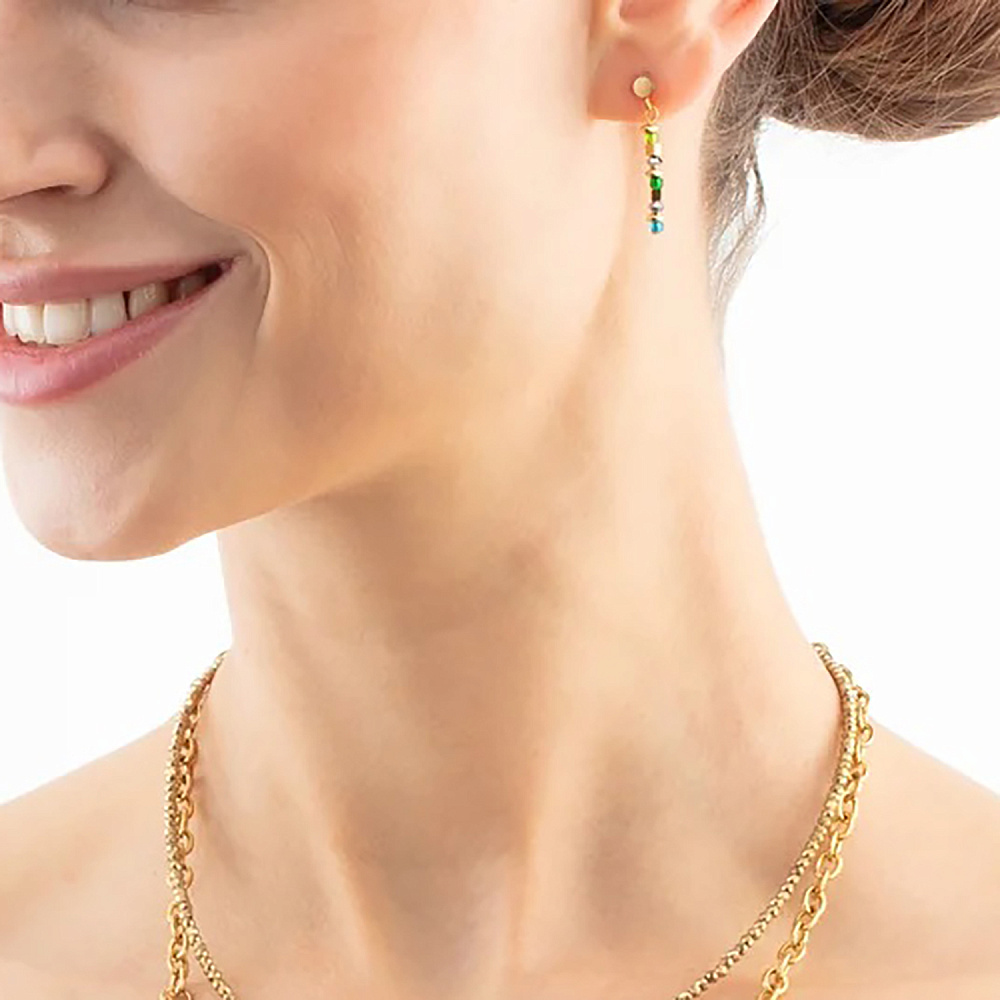 Серьги Multicolour Gold Coeur de Lion 4359/21-1516
