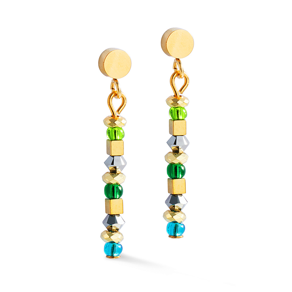 Серьги Multicolour Gold Coeur de Lion 4359/21-1516