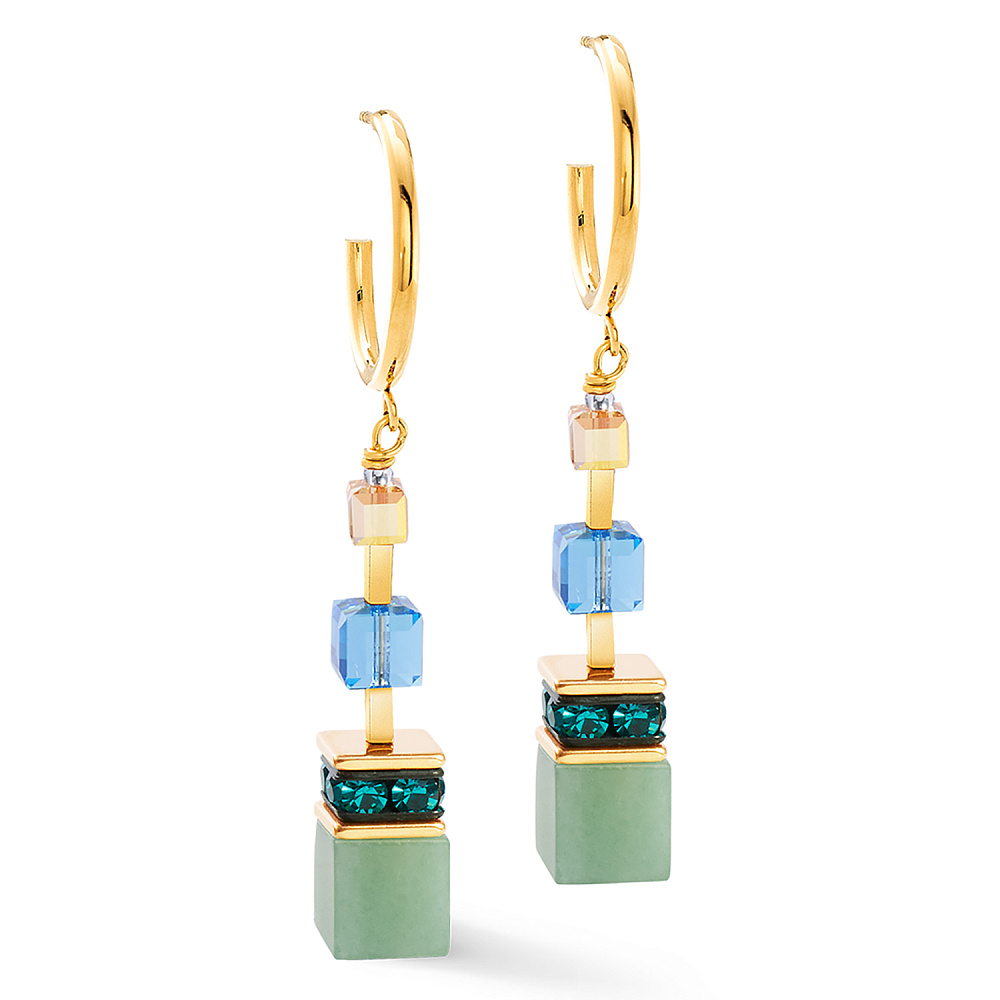 Серьги Green-Blue-Peach Coeur de Lion 3039/21-0551