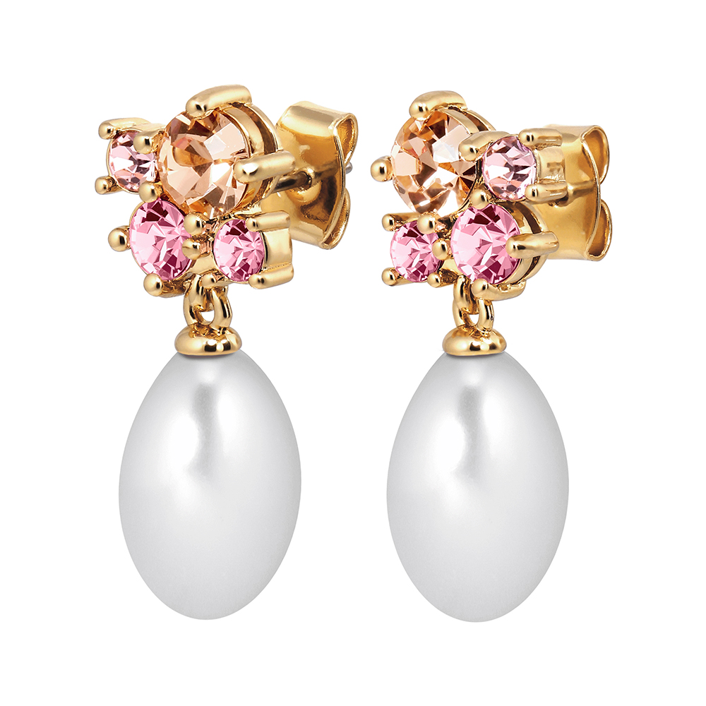 Серьги PETUN SG ROSE / WHITE PEARL 480056