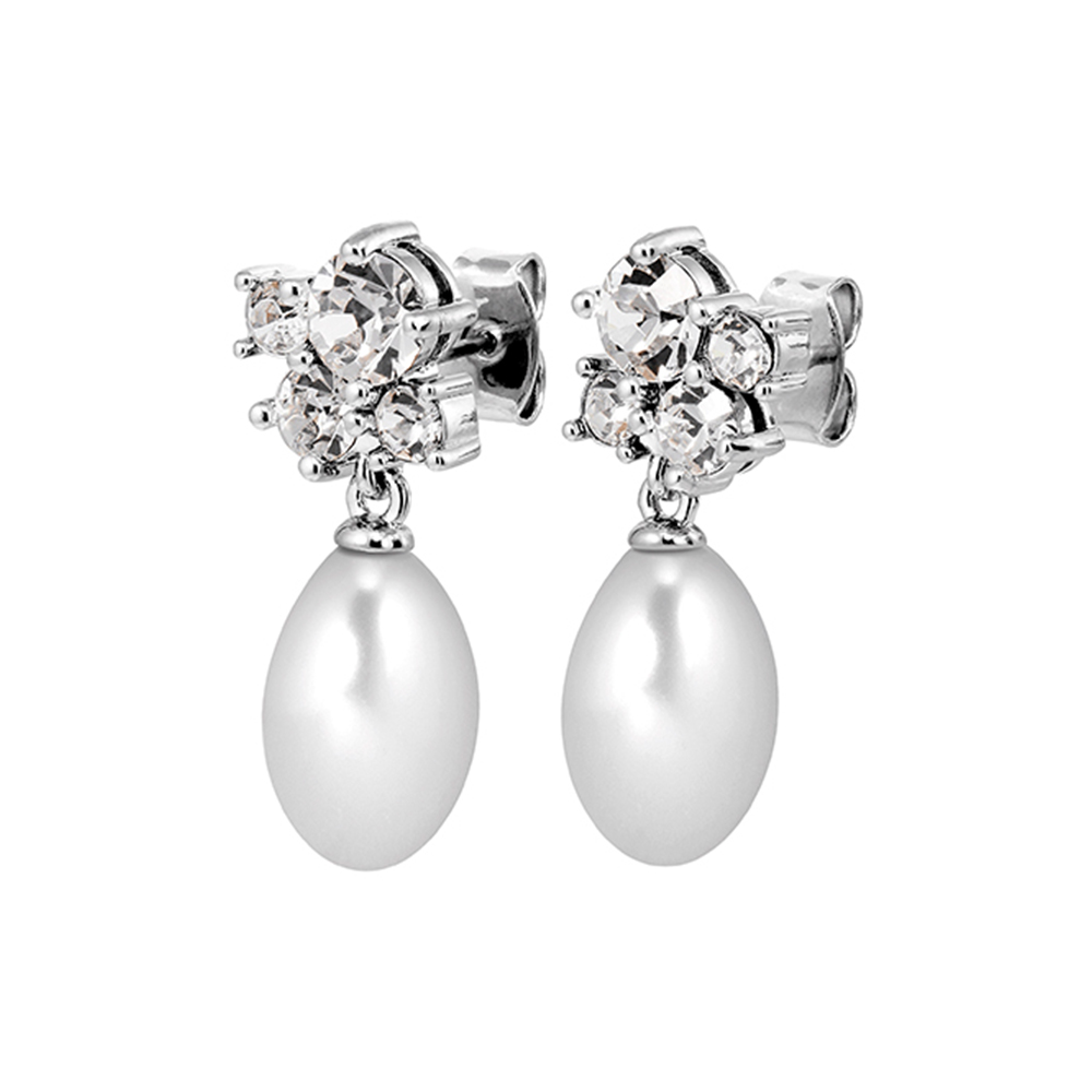Серьги PETUN SS CRYSTAL / WHITE PEARL Dyrberg Kern 480055