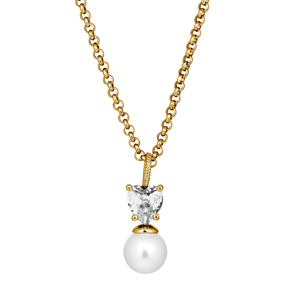 Колье COLUME SG CRYSTAL / WHITE PEARL Dyrberg Kern 480119