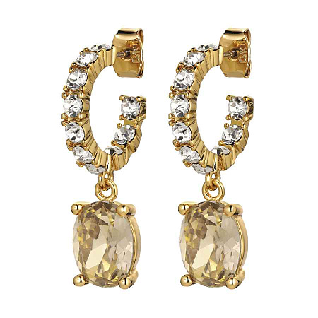 Серьги BARBARA SG GOLDEN / CRYSTAL Dyrberg Kern 430038