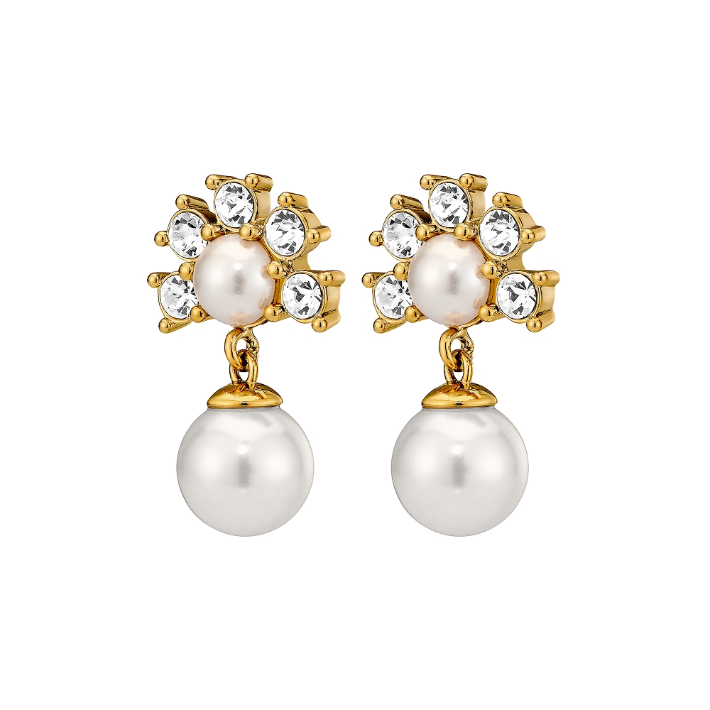 Серьги VERONICA SG CRYSTAL /WHITE PEARL Dyrberg Kern 450109