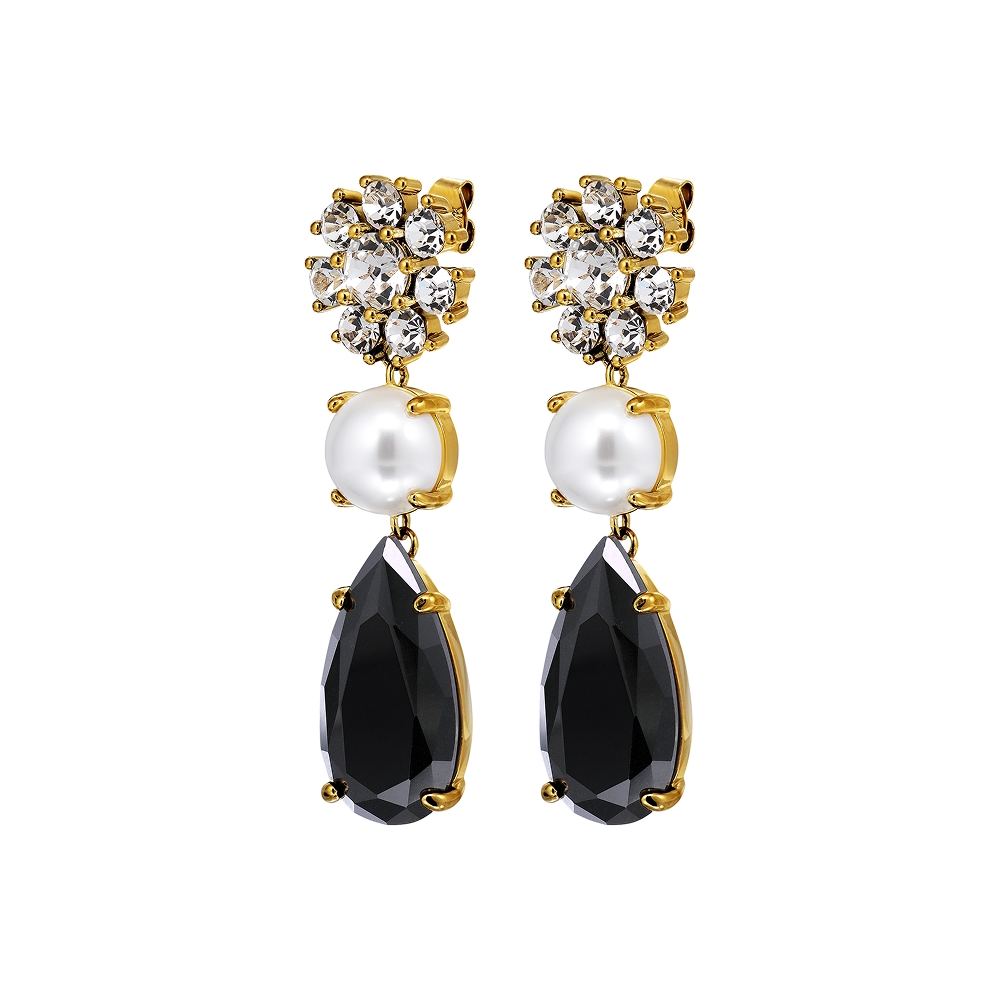 Серьги MISIA SG BLACK / CRYSTAL Dyrberg Kern 470094