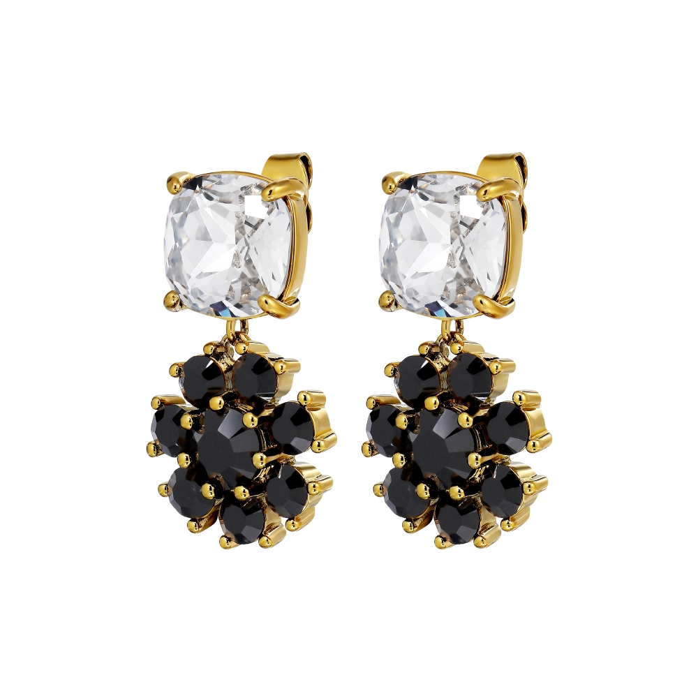 Серьги POPPY SG CRYSTAL / BLACK Dyrberg Kern 470119
