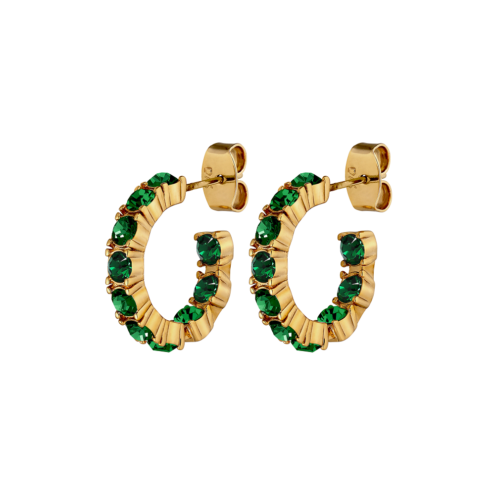 Серьги RAQUEL SG EMERALD GREEN Dyrberg Kern 470112