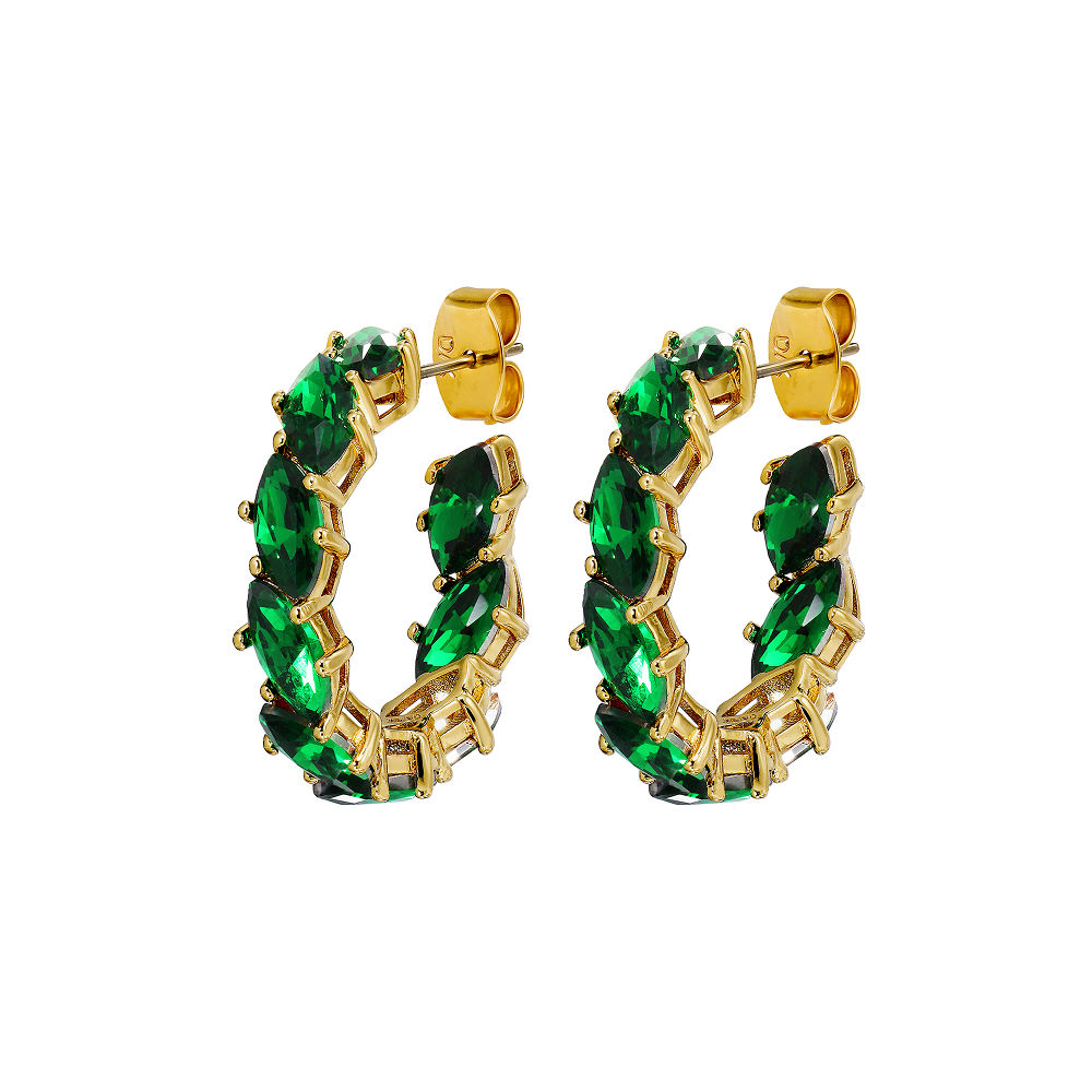 Серьги TAMARIN SG EMERALD GREEN Dyrberg Kern 470017