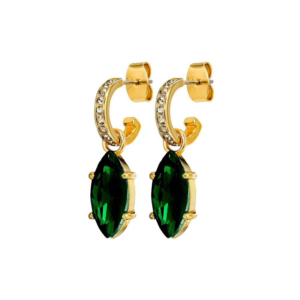 Серьги JUNIPE SG EMERALD GREEN Dyrberg Kern 470002