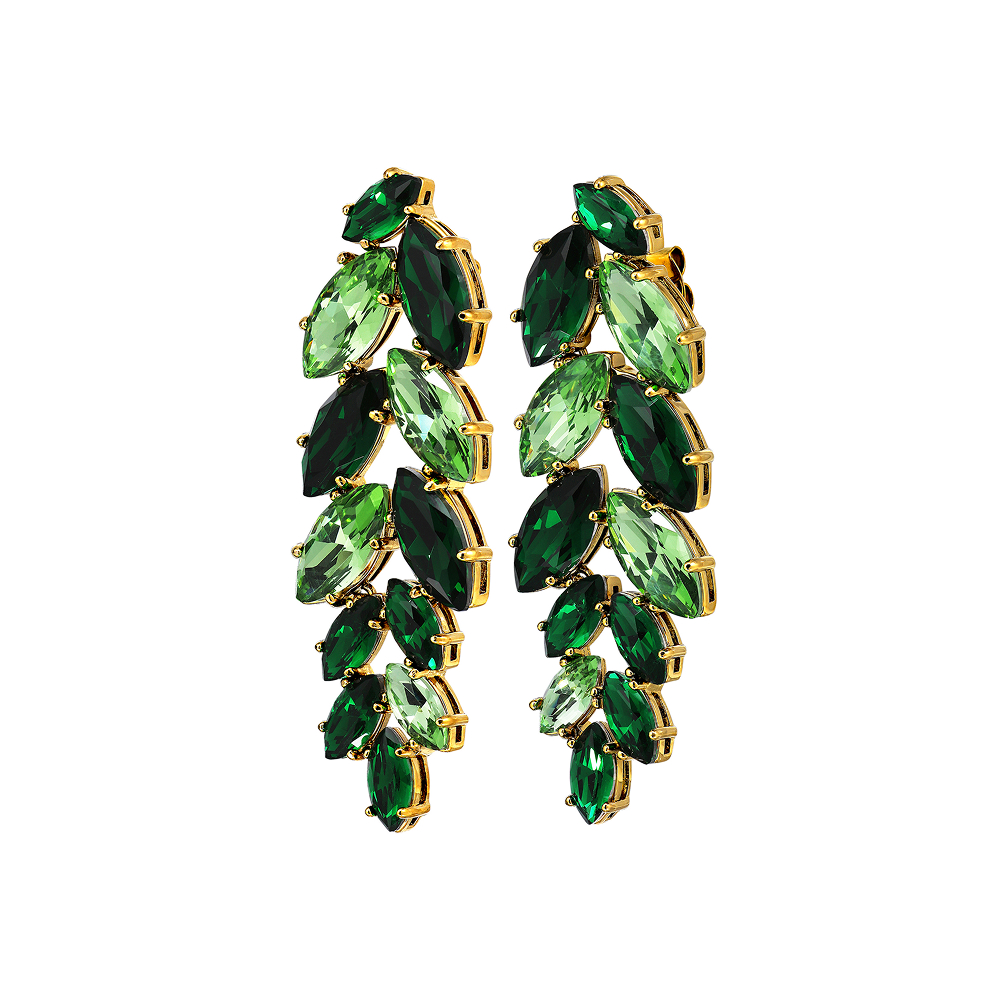 Серьги BANYAN SG EMERALD GREEN Dyrberg Kern 470037