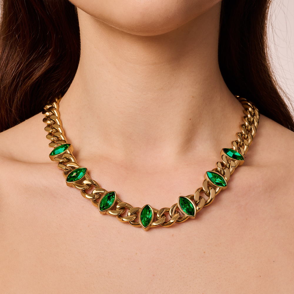 Колье PUNICA SG EMERALD GREEN Dyrberg Kern 470057