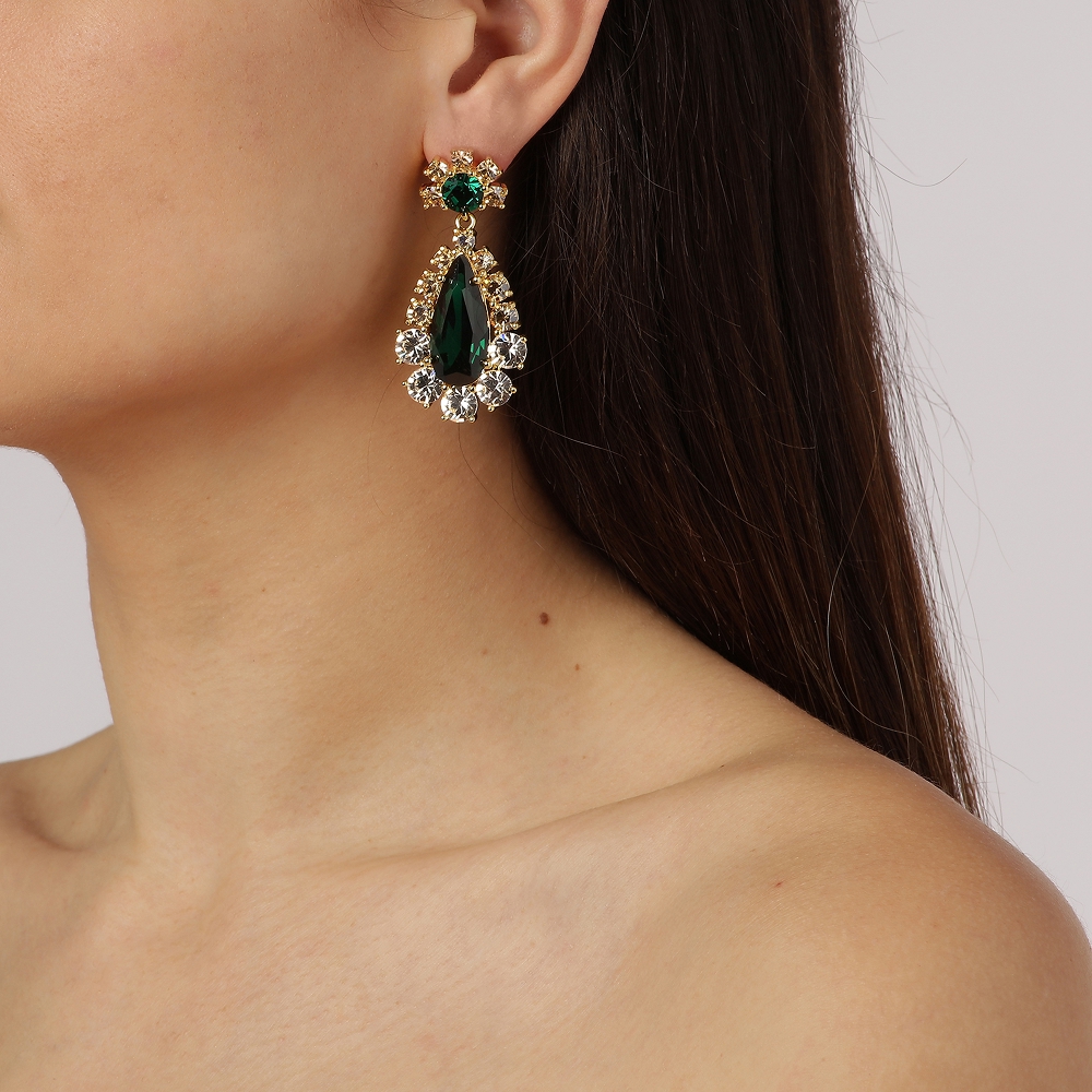 Серьги LUCIA SG GREEN Dyrberg Kern 390068