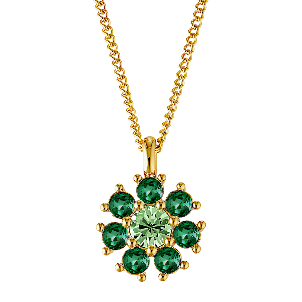 Колье DELISE SG EMERALD GREEN Dyrberg Kern 450103
