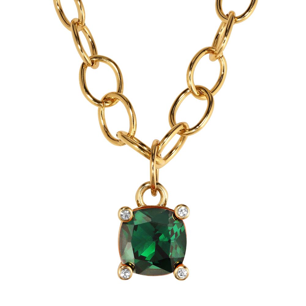Колье RAMINA SG EMERALD GREEN Dyrberg Kern 450125