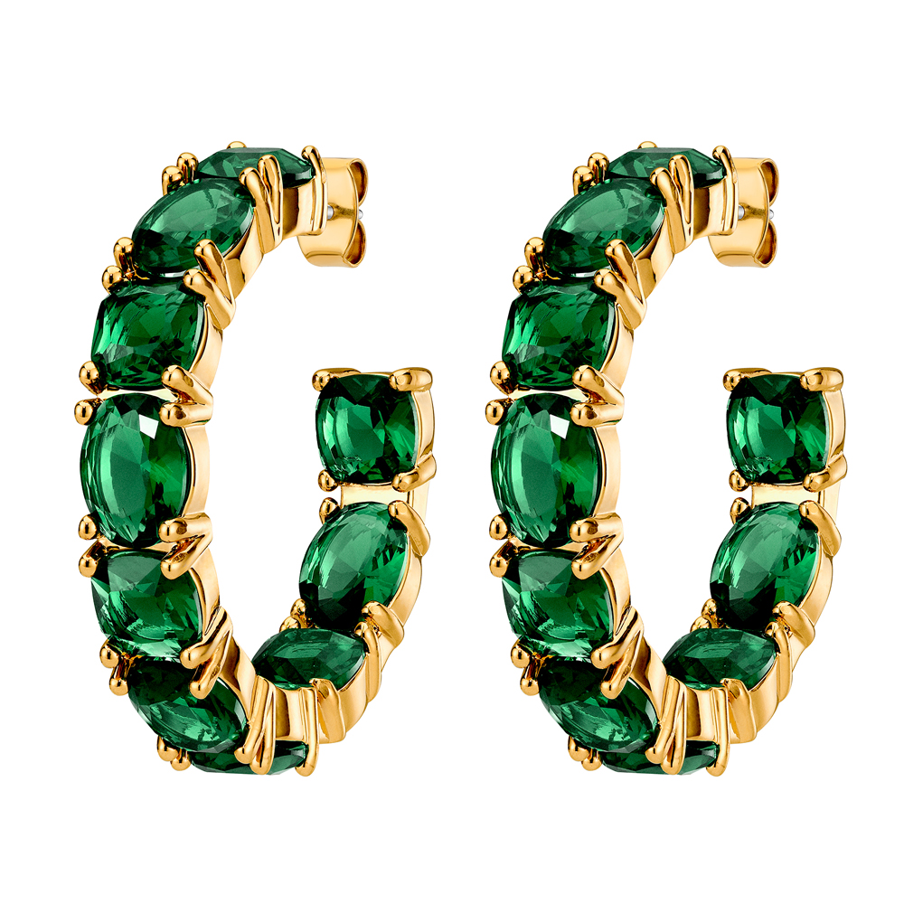 Серьги GRETIA SG EMERALD GREEN Dyrberg Kern 450085