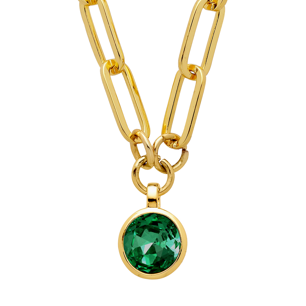 Колье LISANNA SG EMERALD GREEN Dyrberg Kern 450088