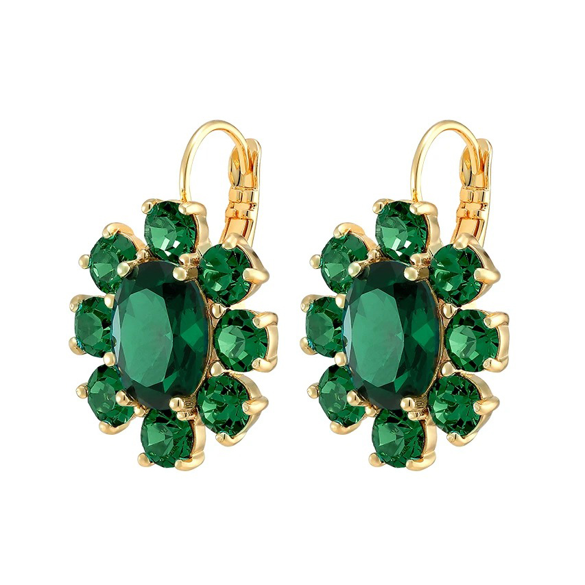 Серьги VALENTINA SG GREEN Dyrberg Kern 390073