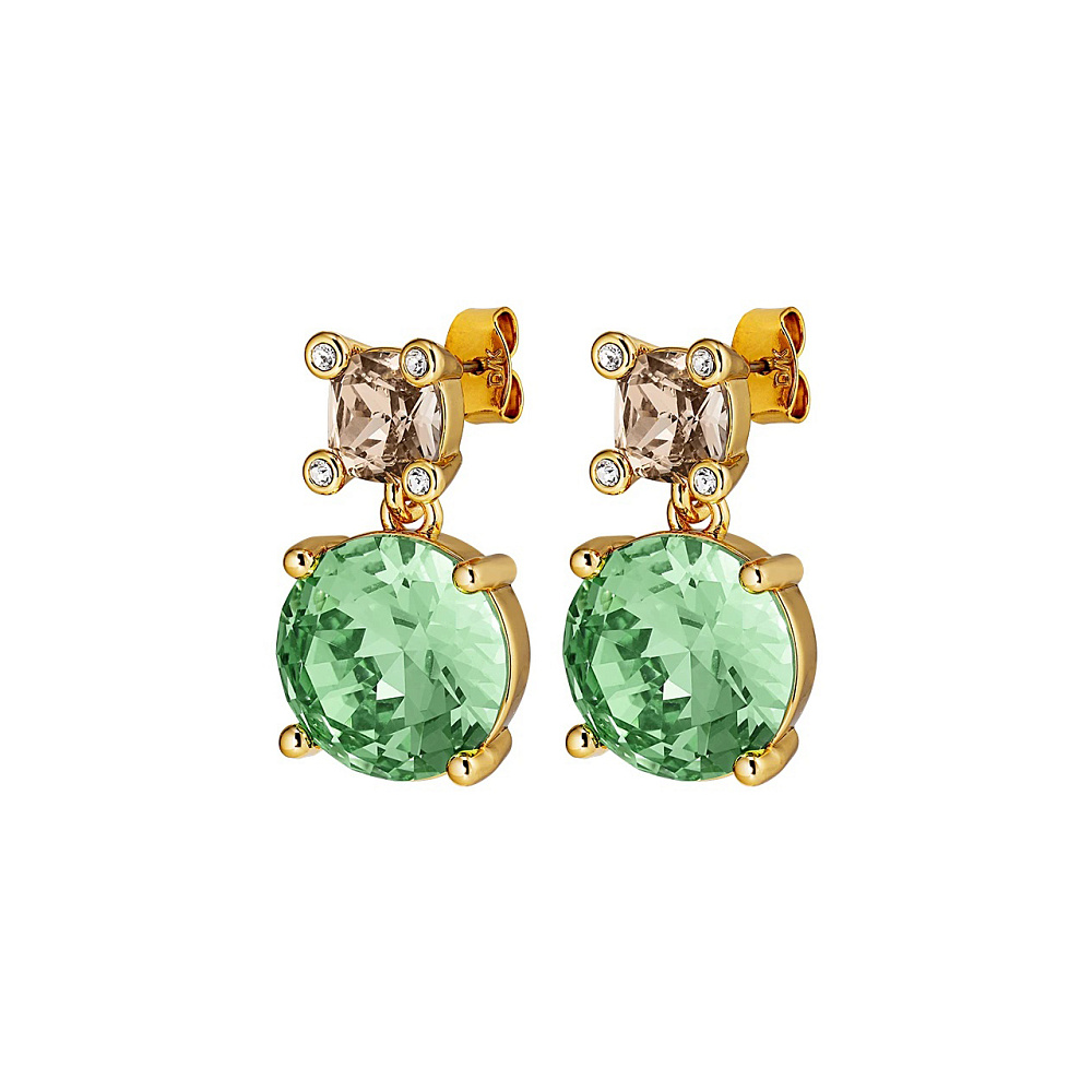 Серьги NICOLA SG LIGHT GREEN/GOLDEN Dyrberg Kern 440012