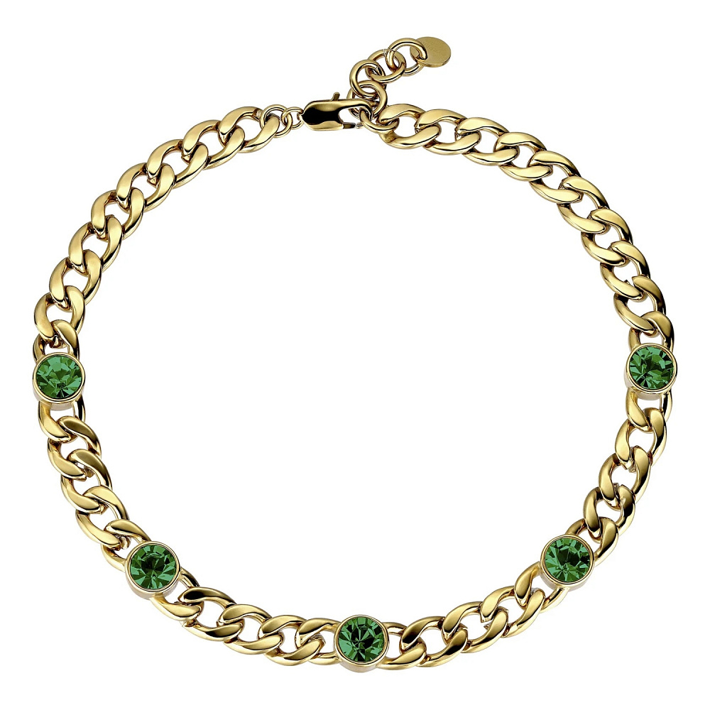 Колье ANGELINA SG EMERALD GREEN Dyrberg Kern 430031