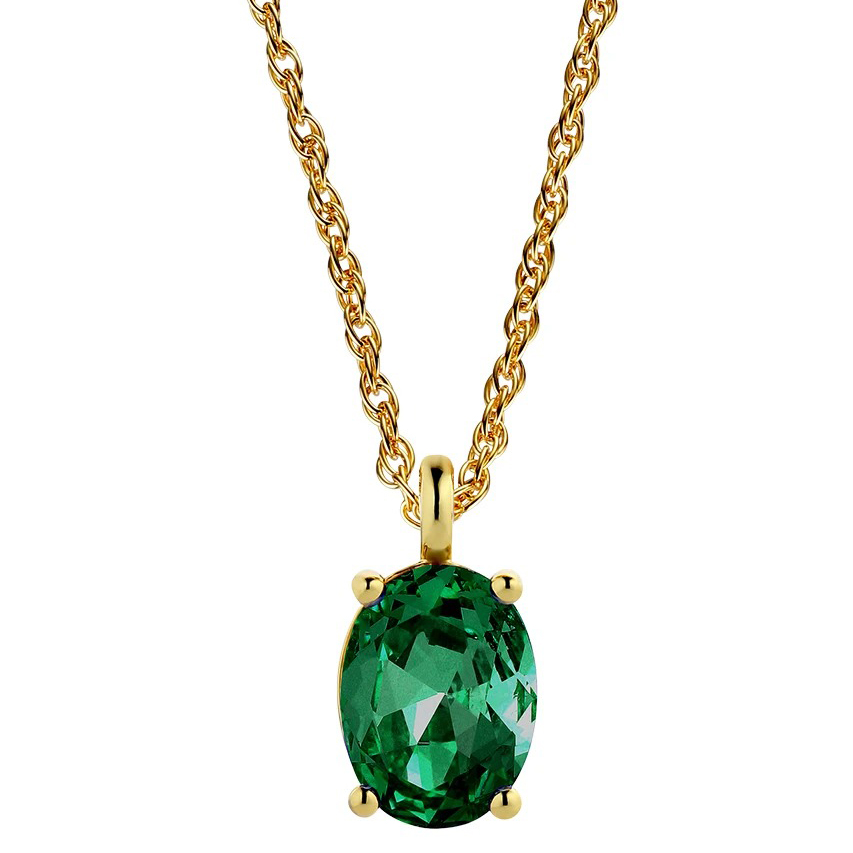 Колье BARGA SG EMERALD GREEN Dyrberg Kern 430153