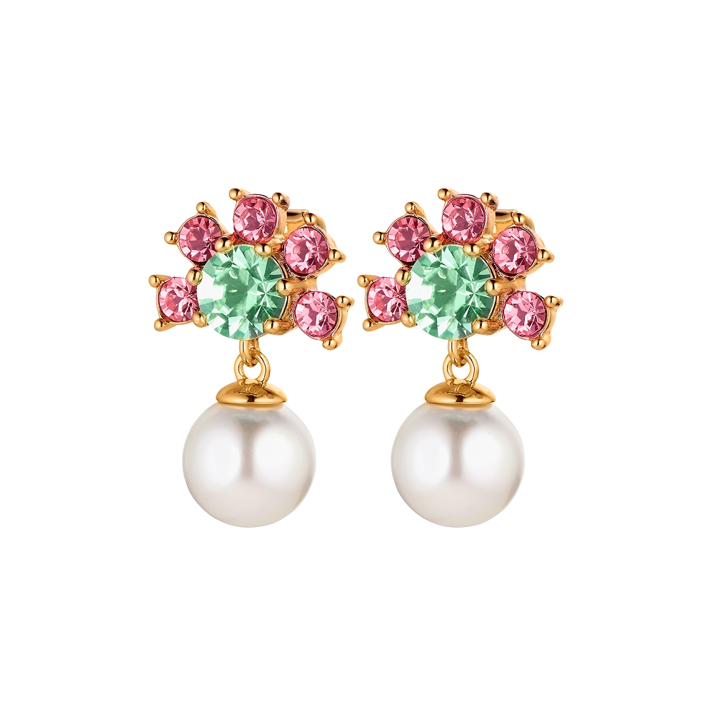 Серьги VERONICA SG ROSE/GREEN Dyrberg Kern 420026