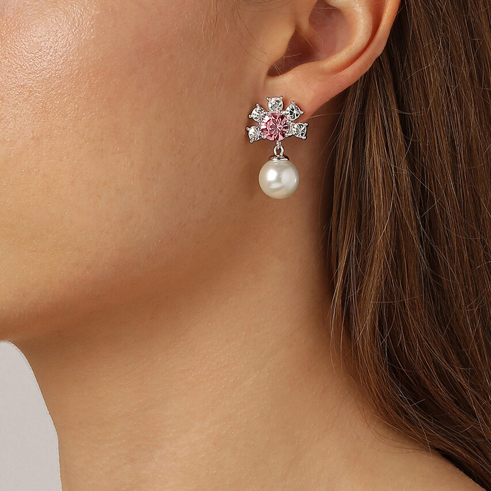 Серьги VERONICA SS CRYSTAL / ROSE Dyrberg Kern 420027 BW/R/S