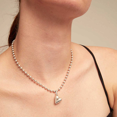 Подвеска Charm Heart с серебром  CHA0244MTL0000U