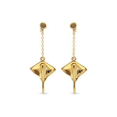 Серьги со скатом Ser Majestuosa, с золотом  PEN1009ORO0000U