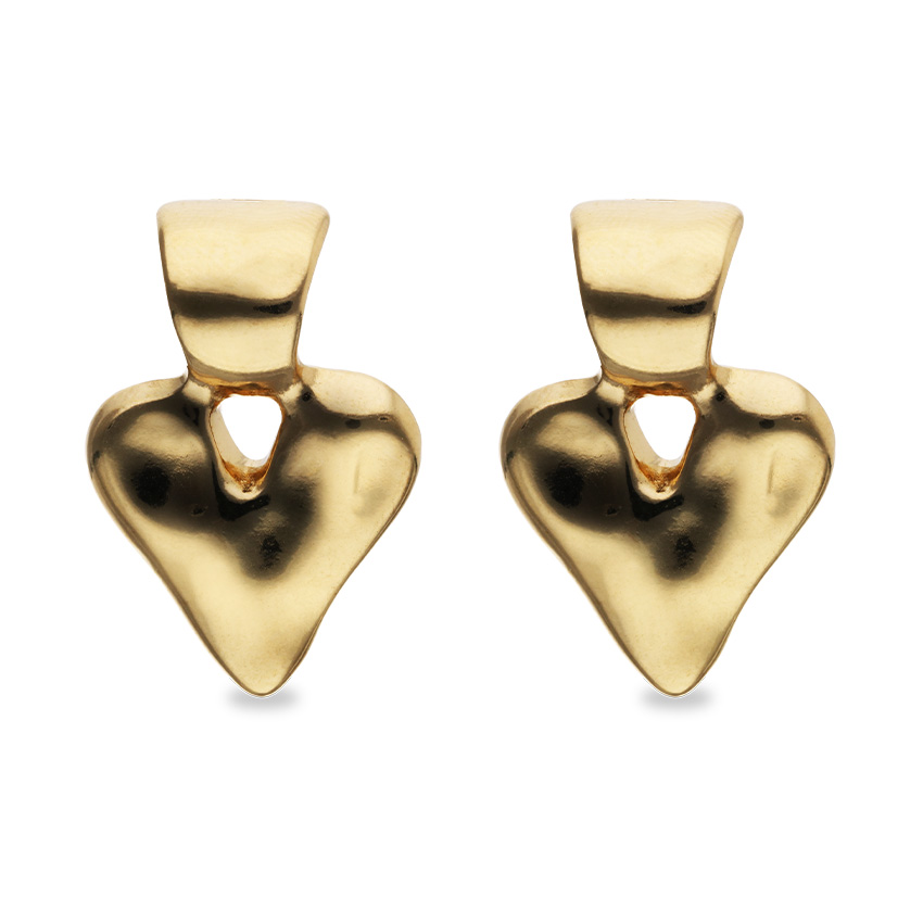Серьги Сердце Beat, с золотом  PEN1068ORO0000U
