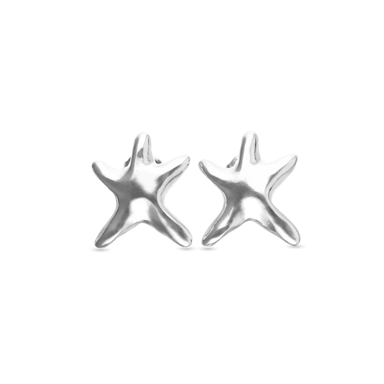 Серьги Звезда, маленькие с серебром  PEN1098MTL0000U