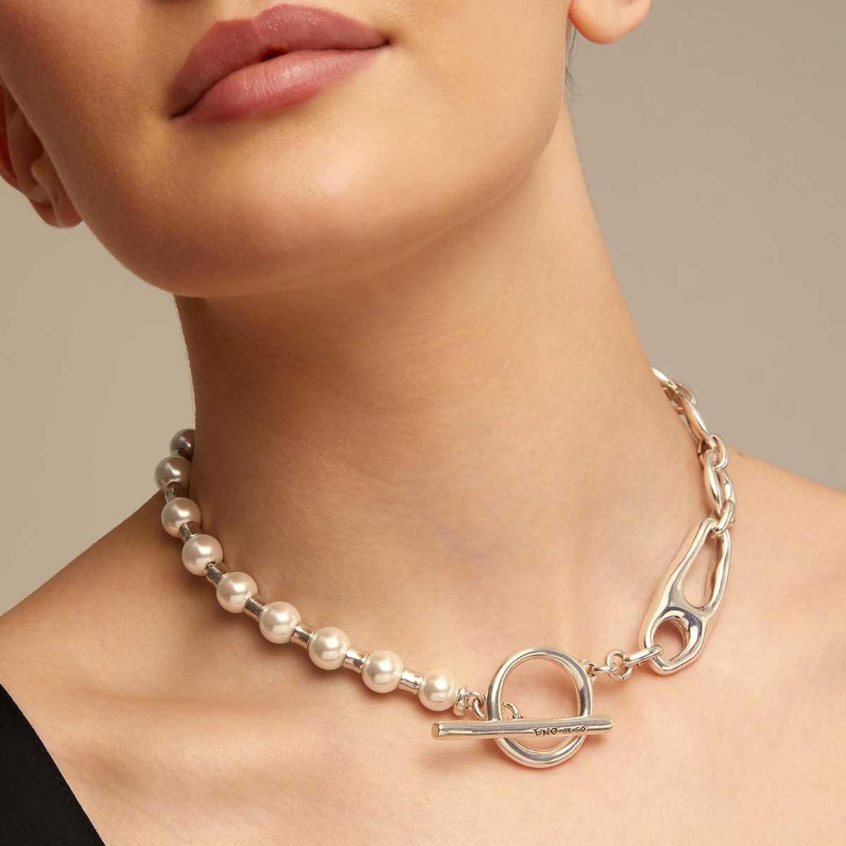 Ожерелье Pearl & Match с серебром  COL1841BPLMTL0U