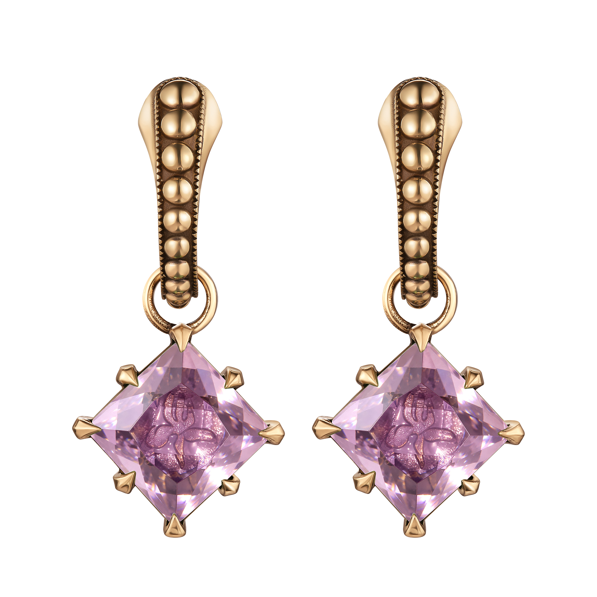 Серьги SEGRETI DELL'OCEANO OR0588 KUNZITE