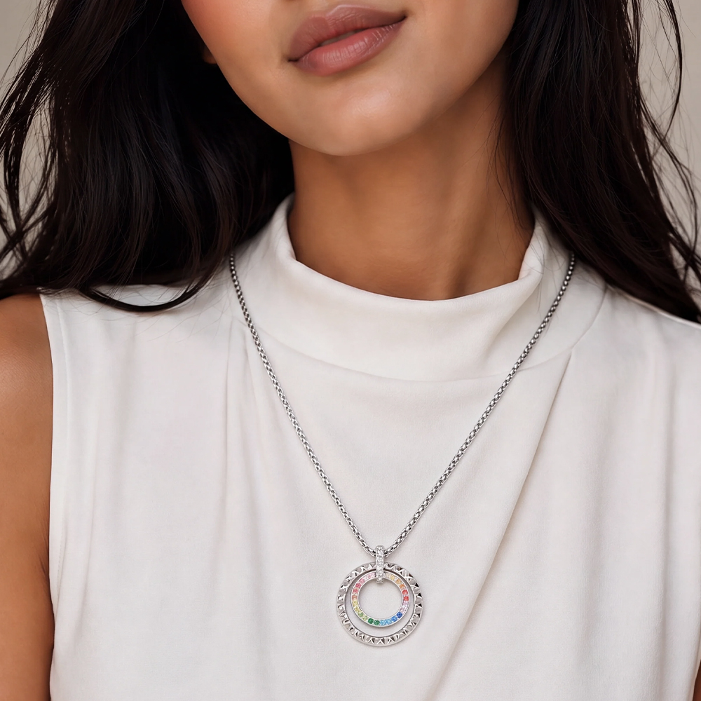 Колье Multicolour Silver 2067/10-1517