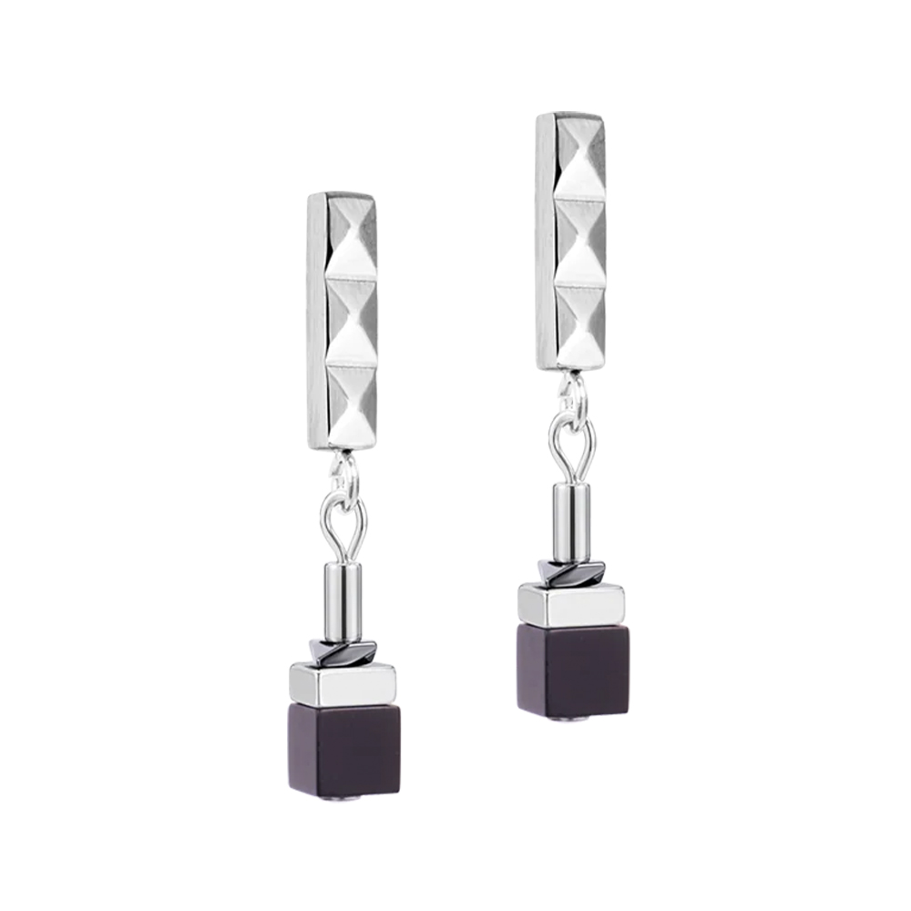 Серьги Black-Silver 2802/21-1317