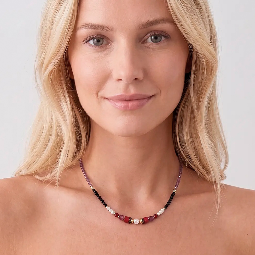 Колье Red-Purple 1142/10-0308